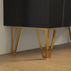 HOMCOM Modern Shoe Rack for 15-20 Pairs of Shoes, Adjustable Shelves and Soft Closing, Black - Borgè