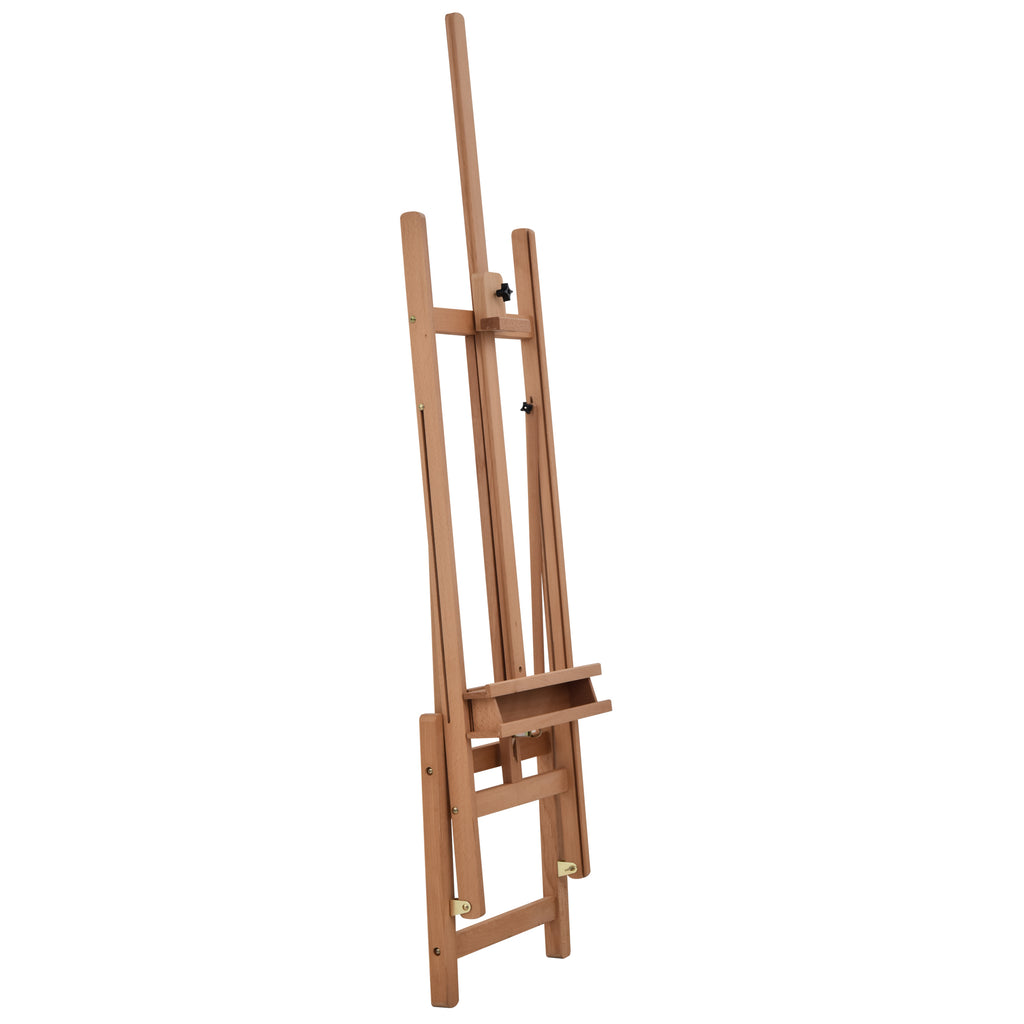 Adjustable Beech Wood Artist Easel with Storage Compartment, 53x50.5x171-230cm