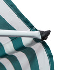 Outsunny 2x1.5m Outdoor Roller Awning with Crank, Adjustable Height and Angle, White and Green