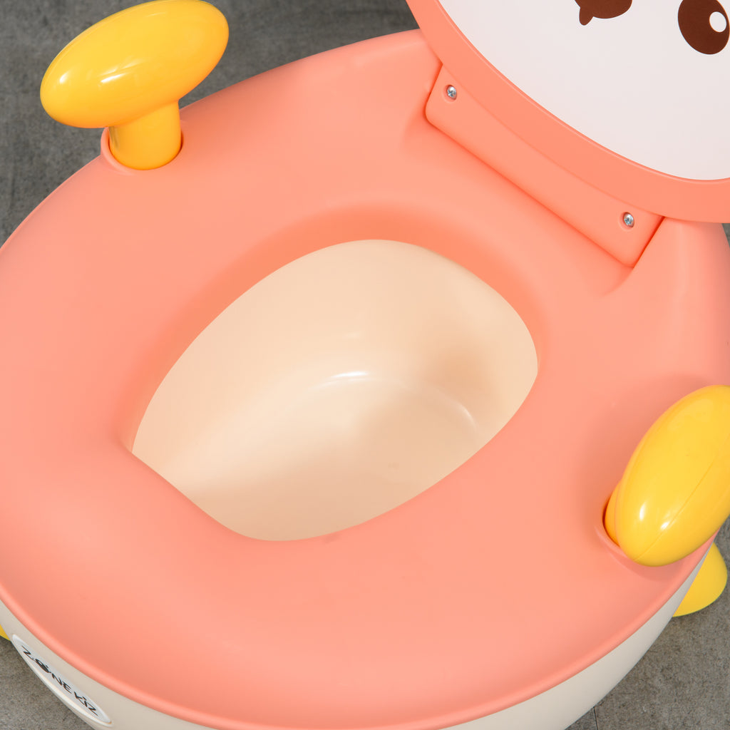 Baby Potty with Backrest, Removable Tub and Armrests, Ages 6 Months-3 Years, Pink