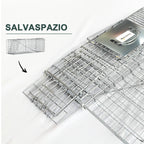 Outsunny Foldable Steel Rat, Mice, and Nutria Cage Trap, 93x31x34.5cm, Silver