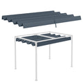 Gazebo Pergola Cover with 8 Drainage Holes, UV30+ Polyester, 286x245 cm, Dark Grey