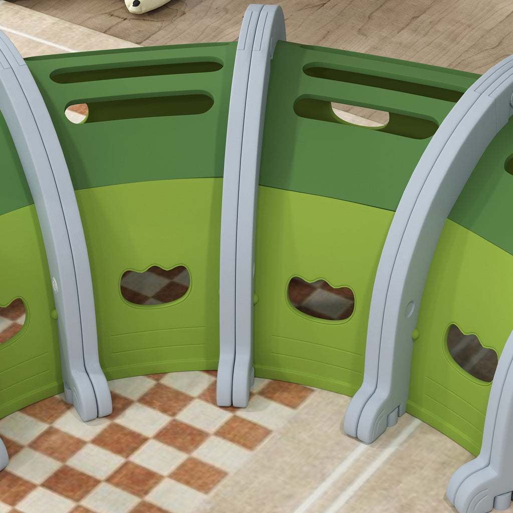 Crocodile-Shaped Tunnel for Children 3-6 Years, Indoor and Outdoor Toy in Plastic, Green