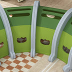 Crocodile-Shaped Tunnel for Children 3-6 Years, Indoor and Outdoor Toy in Plastic, Green