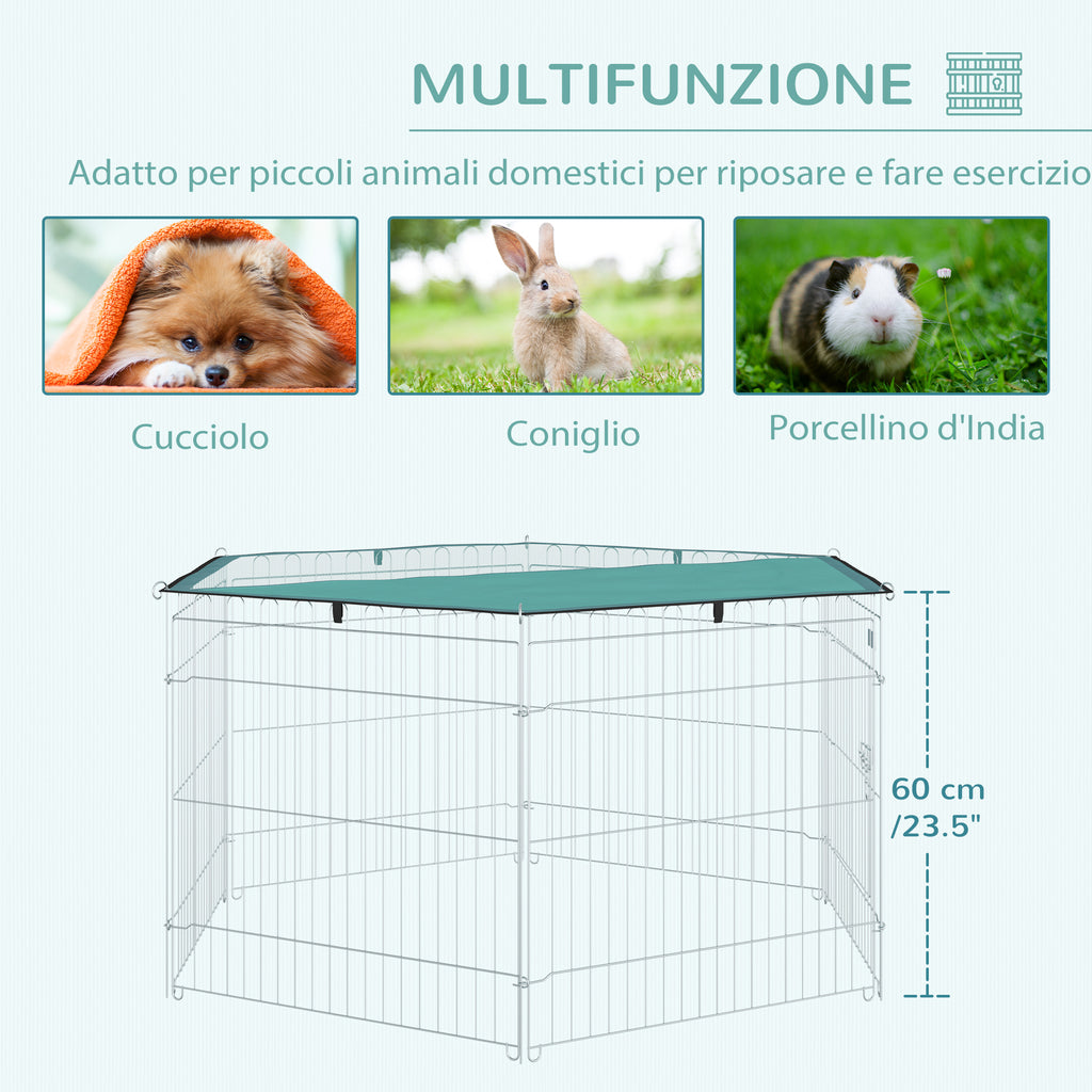 Folding Wire Playpen for Dogs and Puppies Ø120x60 cm with Waterproof Polyester Cover