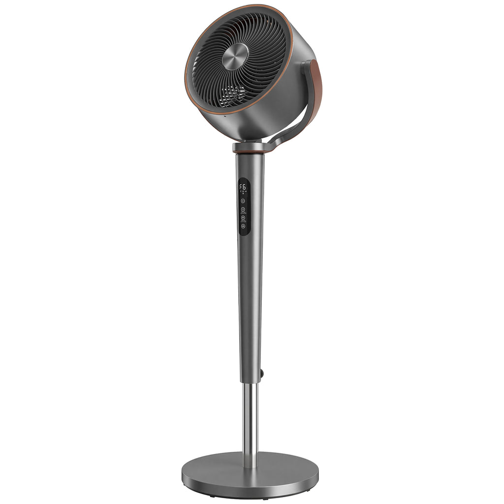 HOMCOM 12-Speed Pedestal Fan with Remote Control, 12-Hour Timer, and Adjustable Height, 35.5 x 32.5 x 116.5 cm, Grey