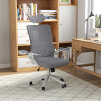 Height-Adjustable Office Chair with Lumbar Support and Flip-Up Armrests, 65x64x120-130 cm