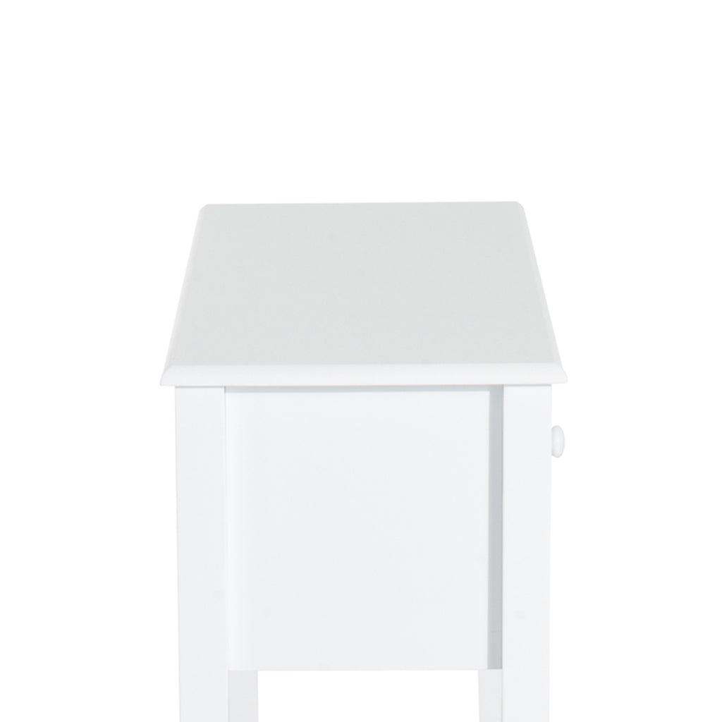 Modern MDF Entrance Console Table with 3 Drawers, 100x32x85 cm, White