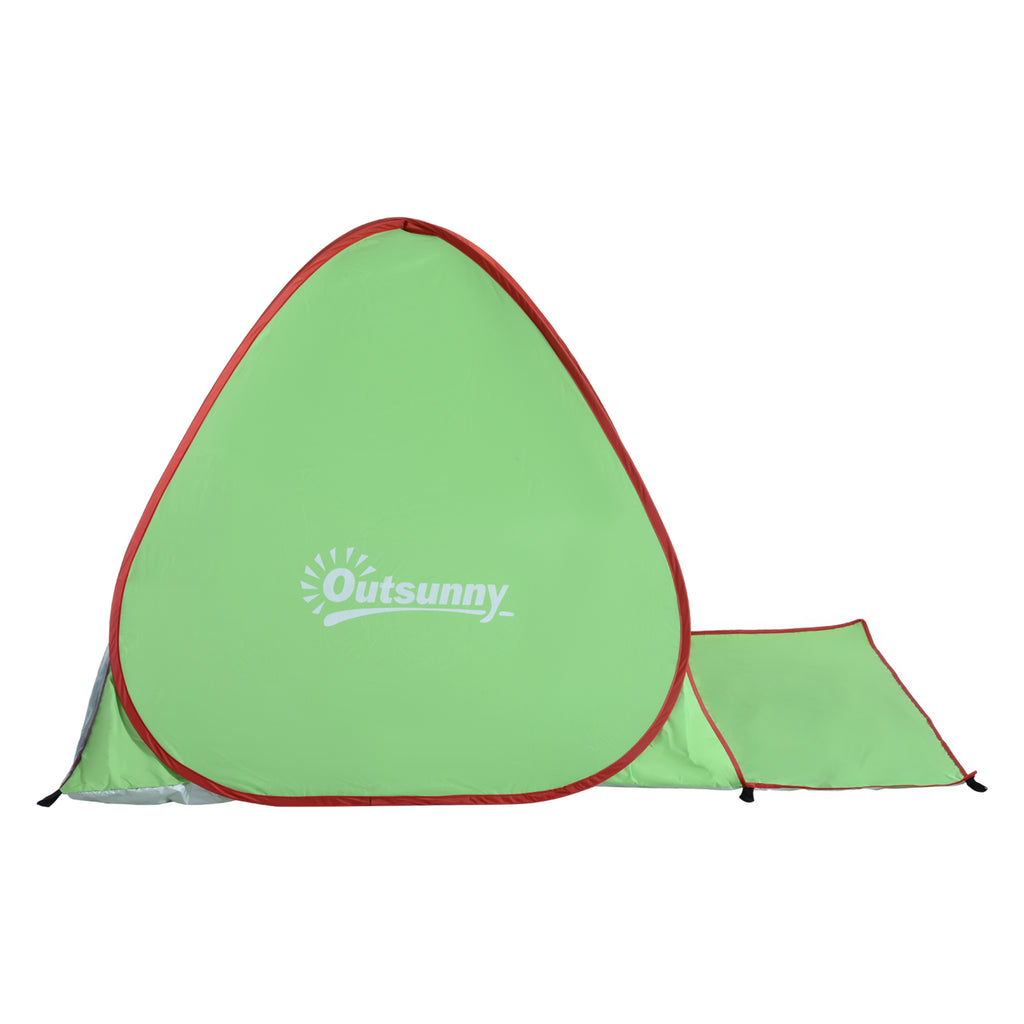 Pop Up Beach Tent with UV 30+ Protection and Transport Bag, 200x150x119 cm, Green