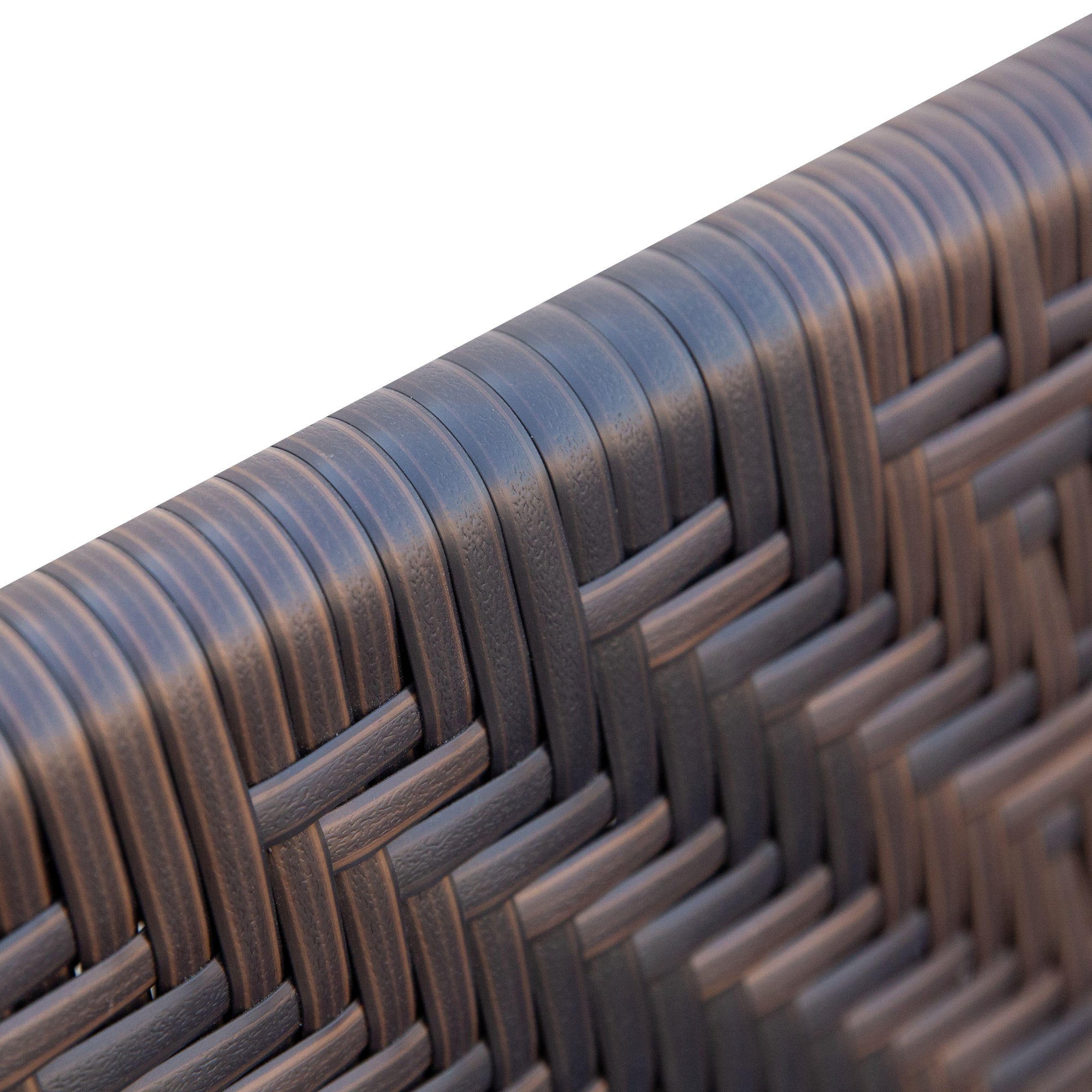 2-Seater Rattan and Steel Garden Swing Bench with Side Pockets, 122x75x88cm Brown and Black