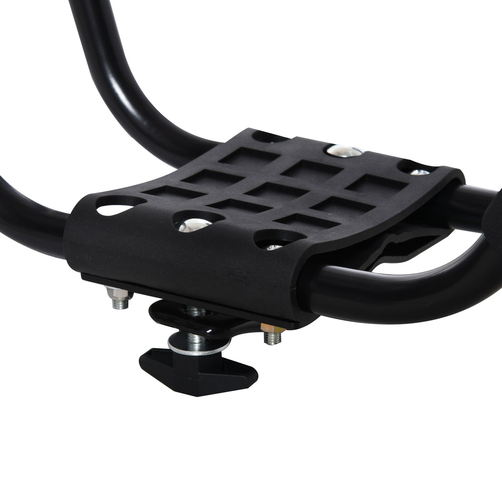 Set of 2 Kayak Rack Brackets with Universal Roof Rack Mount Suitable for Canoes and Paddleboards, Black, 46x16.5x47cm