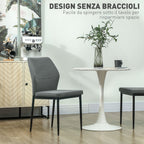 Set of 2 Velvet Upholstered Dining Chairs with Ergonomic Backrest without Armrests, Grey