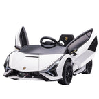 Electric Car for Children 3-5 Years Lamborghini 12V with Remote Control and Speed 3-5km/h, White