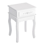HOMCOM Modern Bedside Table with Drawer Multipurpose Wooden Cabinet