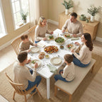 Space-Saving Rectangular Extendable Dining Table, 80-120cm, White