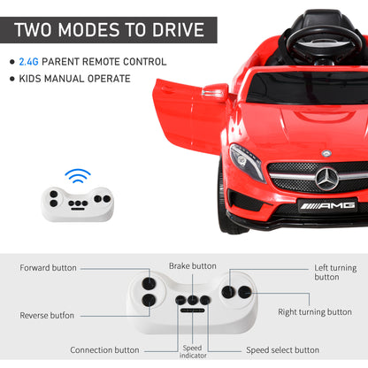 Homcom Children's electric machine 3+ Years Mercedes GLA with remote control, LED headlights and music, red