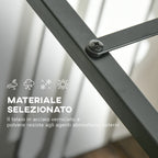 Outdoor and Indoor Wood Shelf in Steel with Raised Base, 39x35x76cm, Black