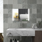 Bathroom Mirror with 3 Temperature LED Light, Touch Switch and Anti-fog, 70x50cm