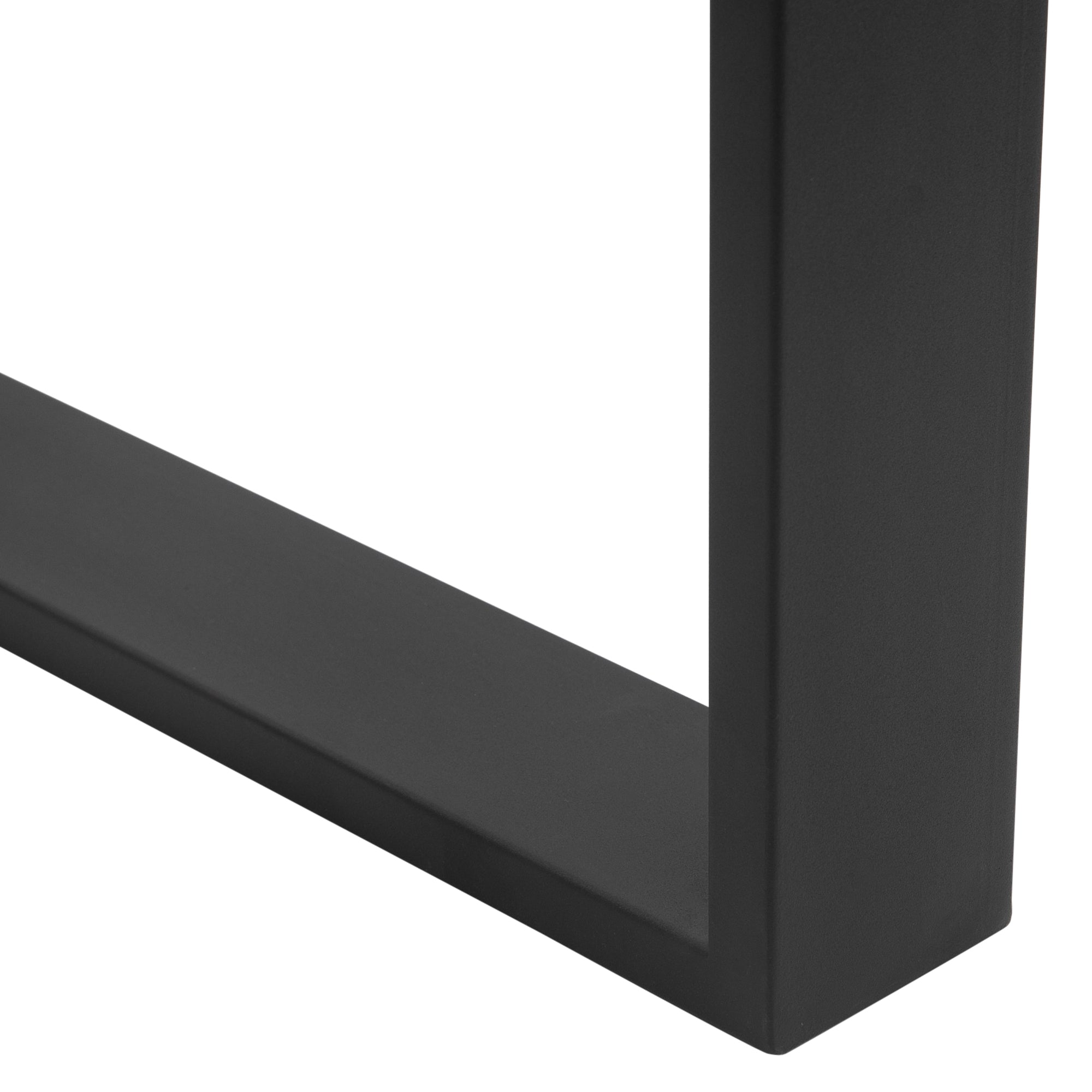 HOMCOM Set of 2 Industrial Style Rectangular Steel Coffee Table Legs, 60 kg Capacity, 70 x 8 x 41 cm, Black