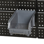 Tool Organizer with 30 Adjustable and Removable Bins, Wall Mounted, PP, Red Grey Black, 37.5x18x63cm