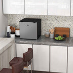 HOMCOM Portable Fridge 35L with Removable Shelf and Adjustable Temperature, 47x44.2x48.8 cm, Silver