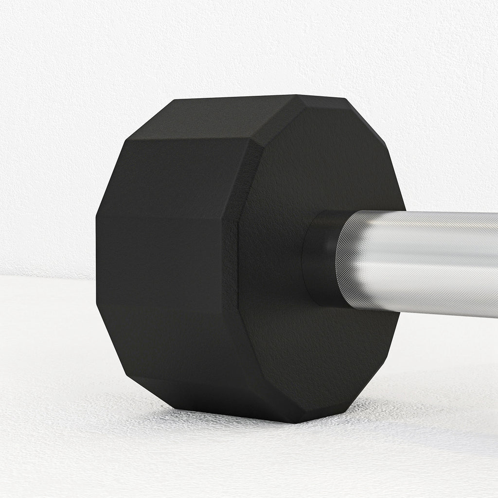 SPORTNOW Set of 2 12-sided Dumbbells weighing 8 kg in Metal and Rubber with Non-Slip Grip, 26x12x12 cm, Black
