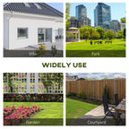 Outsunny Wooden Garden bench 2 cars with high backrest, 116x56x80cm, natural color - Borgè