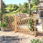 Outsunny 2-Panel Expandable Fence, Wooden Garden, 180x30x103 cm, Brown