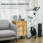 Folding Magnetic Exercise Bike with 8 Resistance Levels and Adjustable Seat, Steel, 97x43x110 cm, Black