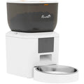 PawHut 4L Automatic Cat Food Dispenser, WiFi 2.4G, App Control with 10s Recording, Bowl, White