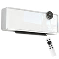 2000W Electric Ceramic Heater Wall Mounted with 3 Modes, Adjustable Temperature, Timer and Remote Control, White