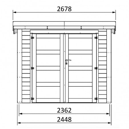 Picotranella | Wooden Garden House / Shed 28 mm, 245 x 220 cm. 5,4 m² - Borgè