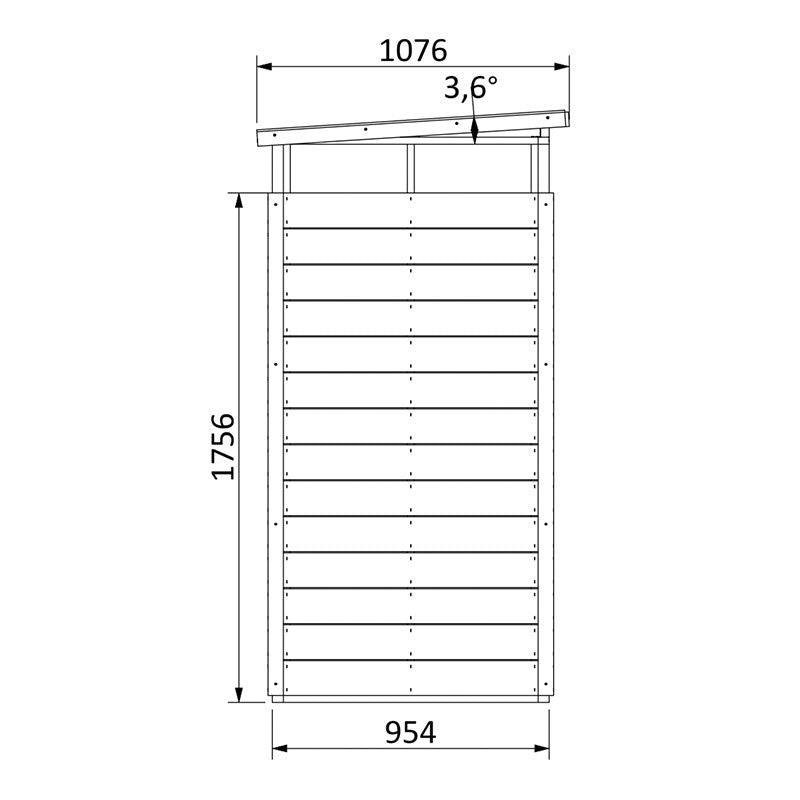 Multifunctional Shed / Storage area - 1,78X0,98M - Borgè