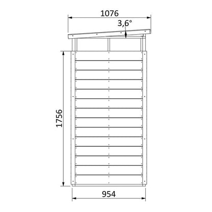 Multifunctional Shed / Storage area - 1,78X0,98M - Borgè