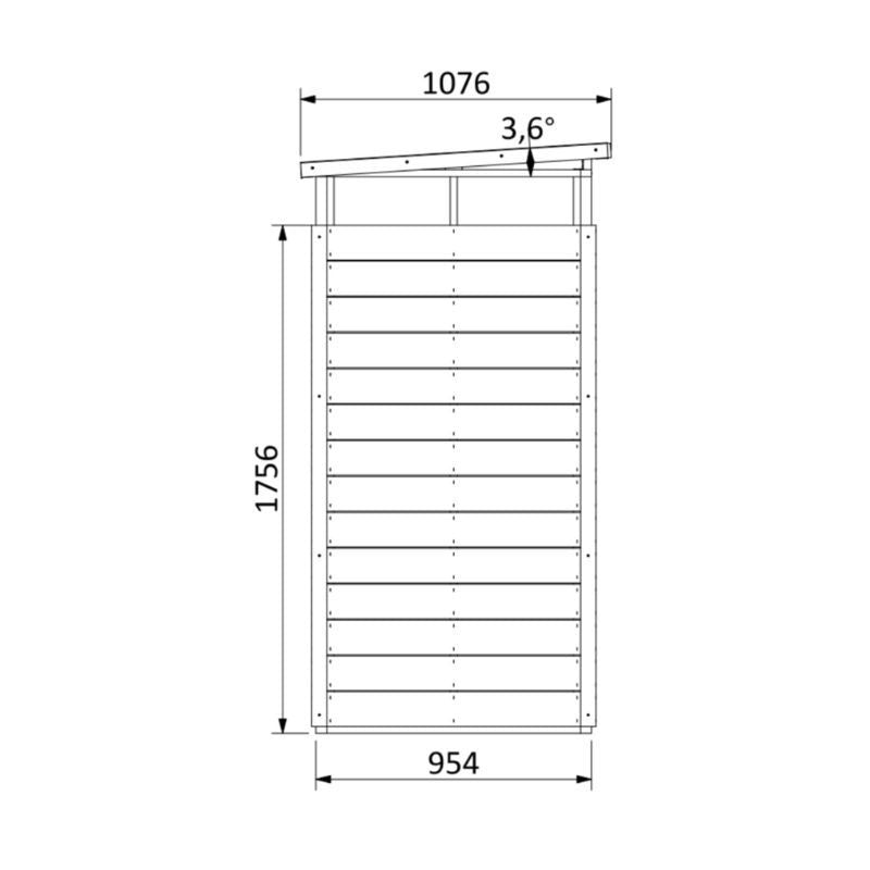 Garden Storage Area 2,66X0,98M - Borgè