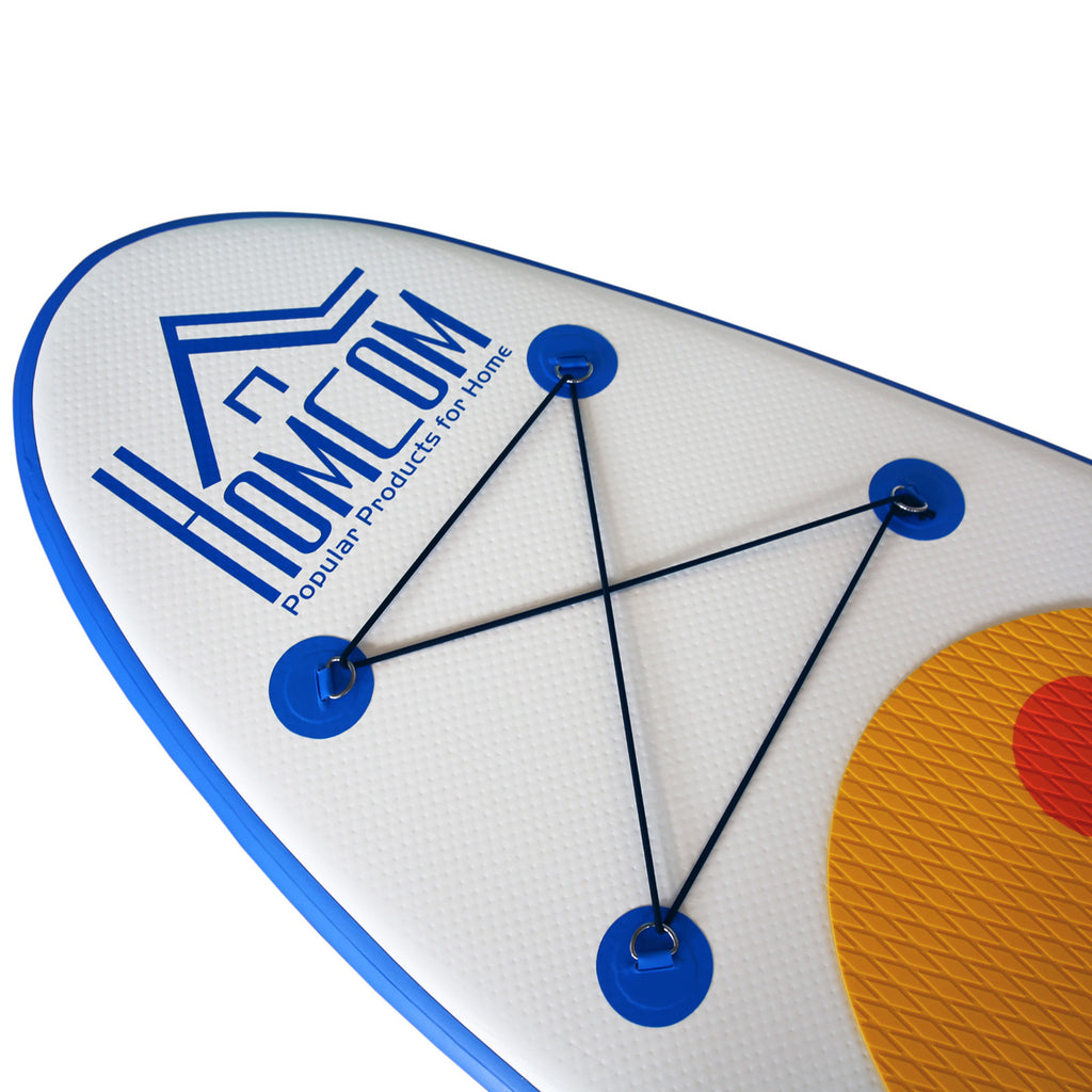 Inflatable Stand Up Paddle Board with Adjustable Paddle, Surfboard with Accessories Included, Blue 305x76x10cm