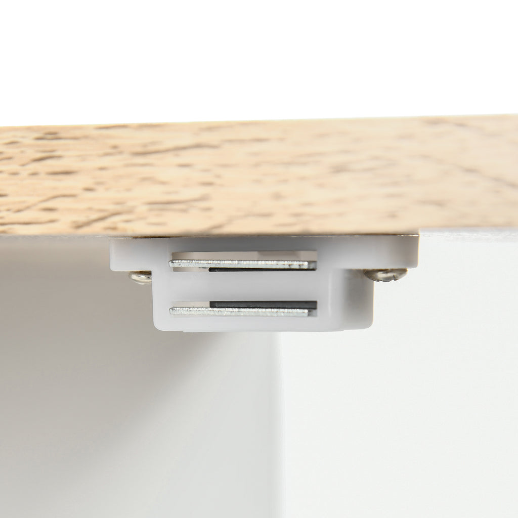 kleankin Bathroom Cabinet with 2 Doors and Adjustable Shelf, 60x33x60cm, Wood and White
