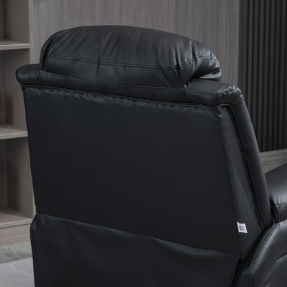 Electric Lift Recliner Armchair with Thick Padding and Remote Control, 96x93x105 cm, Black