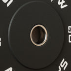 Set of 2 10kg Rubber Weight Discs with 2"/5 cm Hole for Dumbbells and Barbells, Black