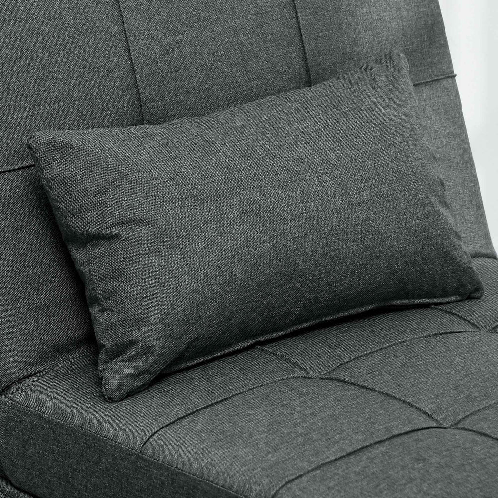 4-in-1 Reclining Single Sofa Bed, Grey