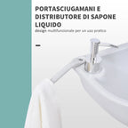 Portable Camping Sink with 2 Wheels, 17L Water Tank and 2.5L Soap Tank, 51x33.5x103cm - Borge' Group Limited