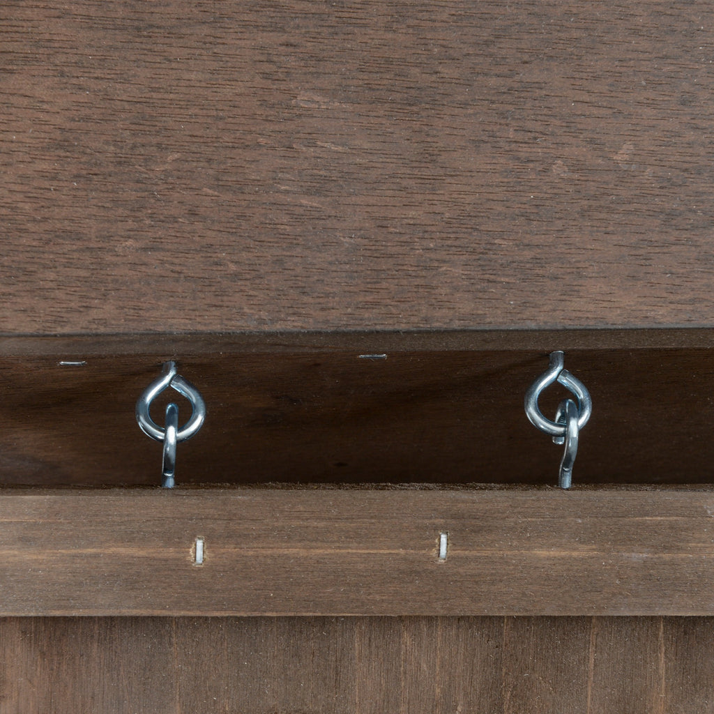 Wooden Rabbit Hutch with 4 Wheels, Rabbit House and Ramp, 90x53x59cm, Brown