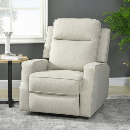 Electric Relax Chair, 150° Modern Reclining Chair with USB for Living Room Bedroom, Beige, 84x92x104cm