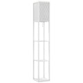 HOMCOM 2-in-1 Modern Floor Lamp with 3 Shelves, E27 Socket, 26 x 26 x 160 cm, White