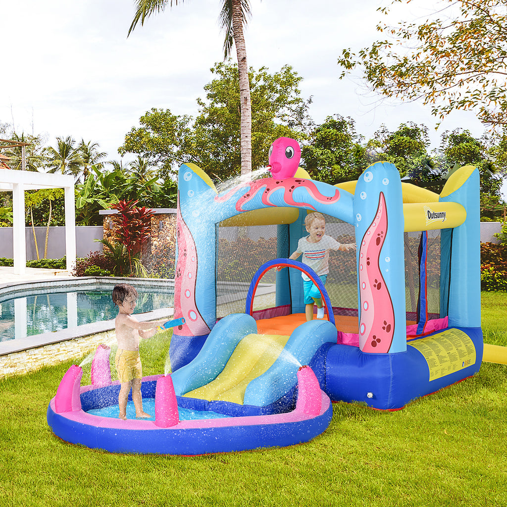 Giant Bouncy Castle for Kids Ages 3-8 with Slide, Pool and Inflator 3.6x1.75x1.8m