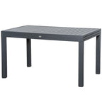 Extendable Garden Table for 8-10 People, Aluminum, 135-270x90x75cm, Grey - Borge' Group Limited