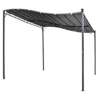 Gazebo Pergola 3x3m Garden with Waterproof Curtain Grey