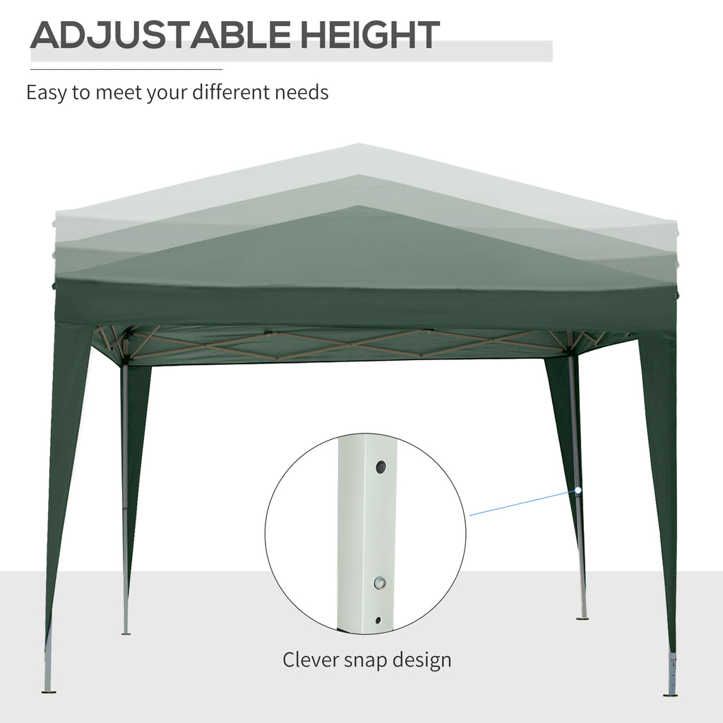 Outsunny Gazebo 3x3 m from waterproof garden in steel with oxford fabric cover, green - Borgè