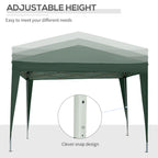 Outsunny Gazebo 3x3 m from waterproof garden in steel with oxford fabric cover, green - Borgè