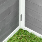 Outdoor and Indoor Rabbit Hutch with Opening Roof, Cage for 2-4 Rabbits in Wood and Metal, Grey 120x120x60cm - Borge' Group Limited